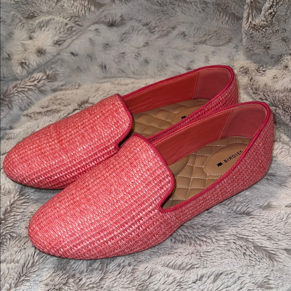 Birdies Coral Woven Flats